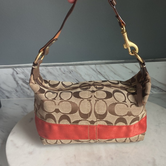 Coach Mini Bag Signature Woven Monogram with Legacy Stripe - Picture 4 of 13